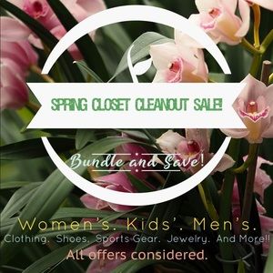 Spring Closet Cleanout Sale!!!!! Lots of ways to save! Click for the deets.